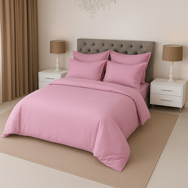 КПБ сатин однотонный Темно-синяя коллекция с простыней на резинке Реноме 