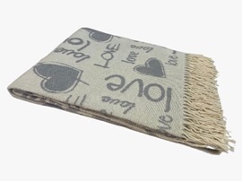 Плед Love жаккардовый Влади, белый-серый, 50231<9050231, 160*220, белый-серый, 1.5 спальные>