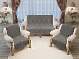 Набор для мебели Mari N (накидки-диван 180*200-1шт +кресло 90*180-2шт)  Марианна<12 темно-серый>