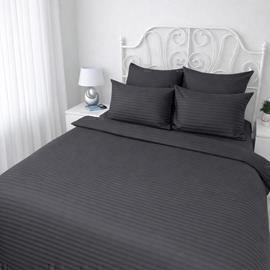 КПБ страйп-сатин однотонный Графитовая коллекция Реноме 