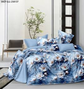 КПБ поплин Оливковая коллекция с простыней на резинке Реноме 