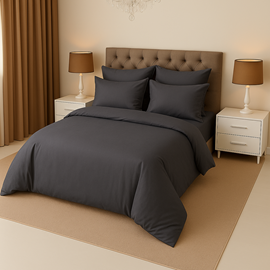 КПБ семейный сатин однотонный Темно-синяя коллекция Реноме 